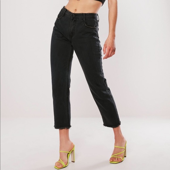 Petite Wrath Mid Rise Clean Cut Hem Jeans - Picture 1 of 4